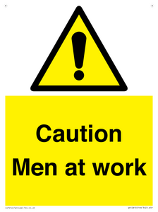 Caution Men at work